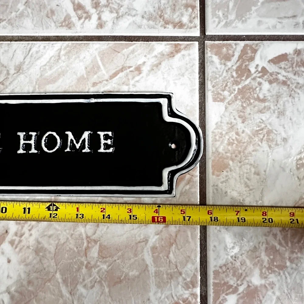 Hearth and Hand Magnolia Welcome Home Metal Wall Sign Black White Farmhouse 16in